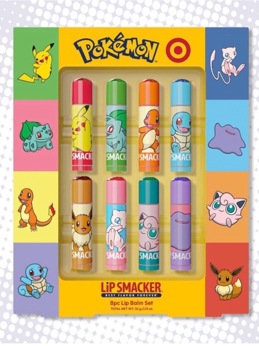 Pokémon x Lip Smacker 8pc Lip Balm Set - Bright Multi Colors